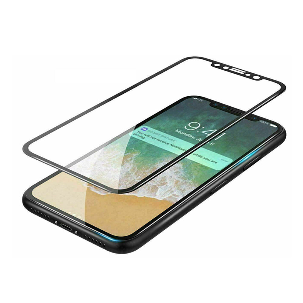 for iPhone 14 13 12 11 XR XS - 4D Full Coverage Tempered Glass Screen Protector