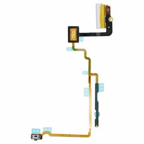 For iPod Nano 7 - White Headphone Audio Jack Power Volume Button Flex Cable