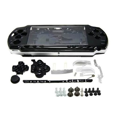 Black Compatible Full Housing Shell with Buttons & Screws for PSP 1000 1003 |FPC