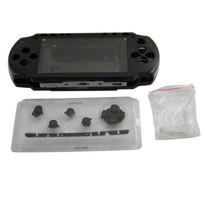 Black Compatible Full Housing Shell with Buttons & Screws for PSP 1000 1003 |FPC